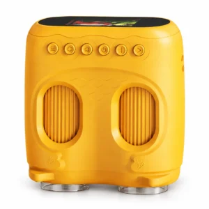 Bright yellow embossed device cutout